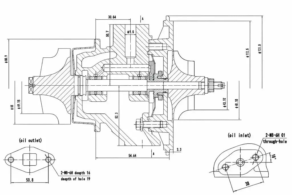 409172-5115S CHRA Turbo TA31 D10 Perkins 4.236 90cv