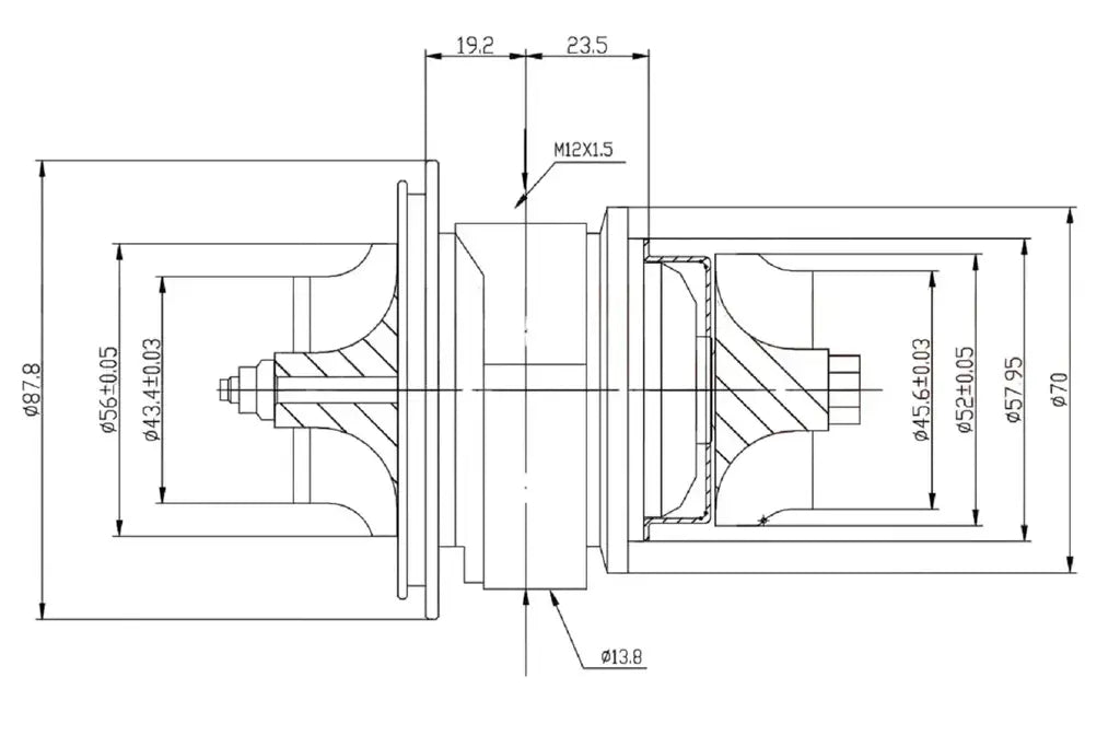 717371-0001 Conjunto Rotativo Turbina F-250 4.2 MWM