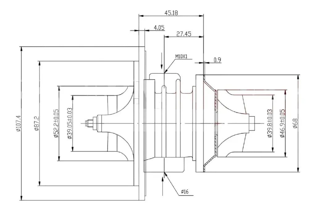 721843-5001 CHRA Turbo GT20 Ranger 2.8 Power Stroke 129cv