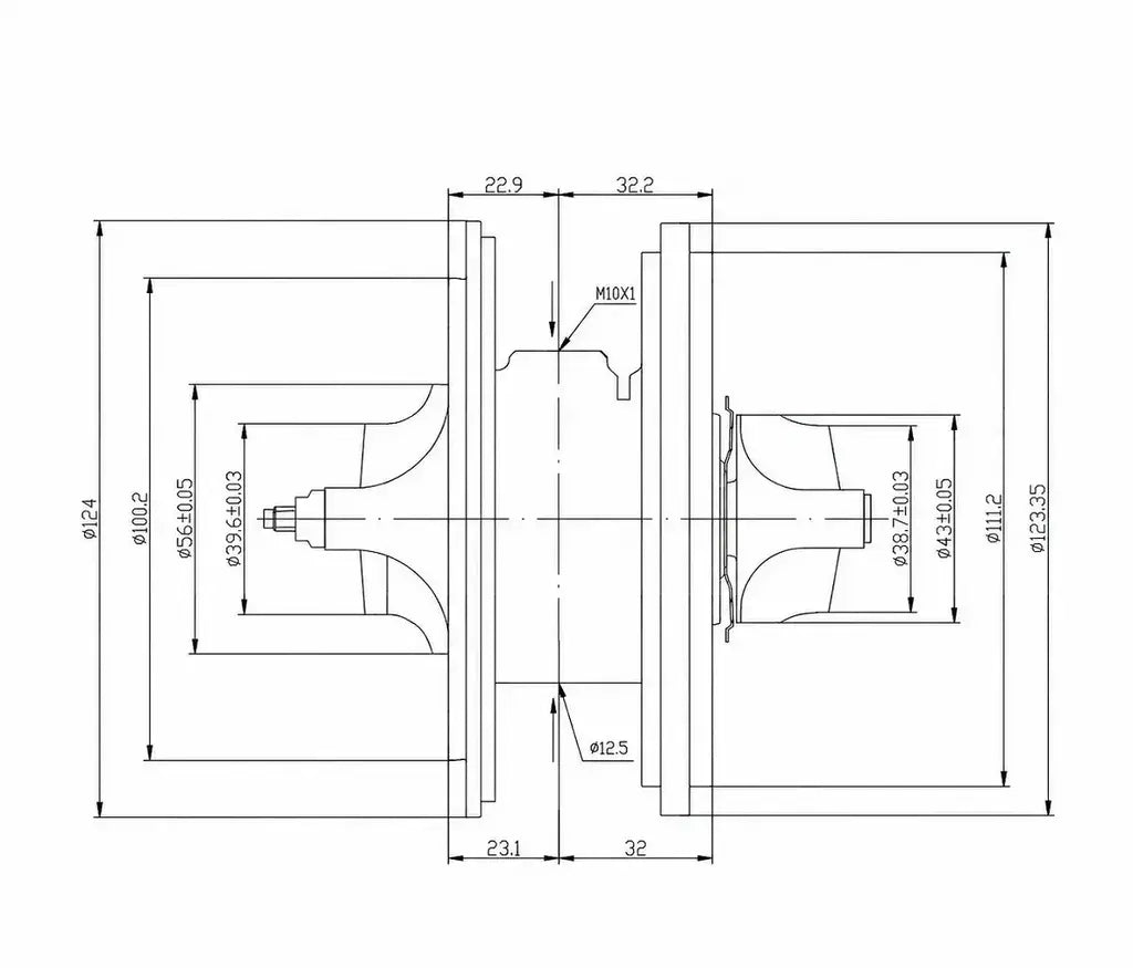 797001-0001 Conjunto Rotativo Turbina S10 2.8 Duramax