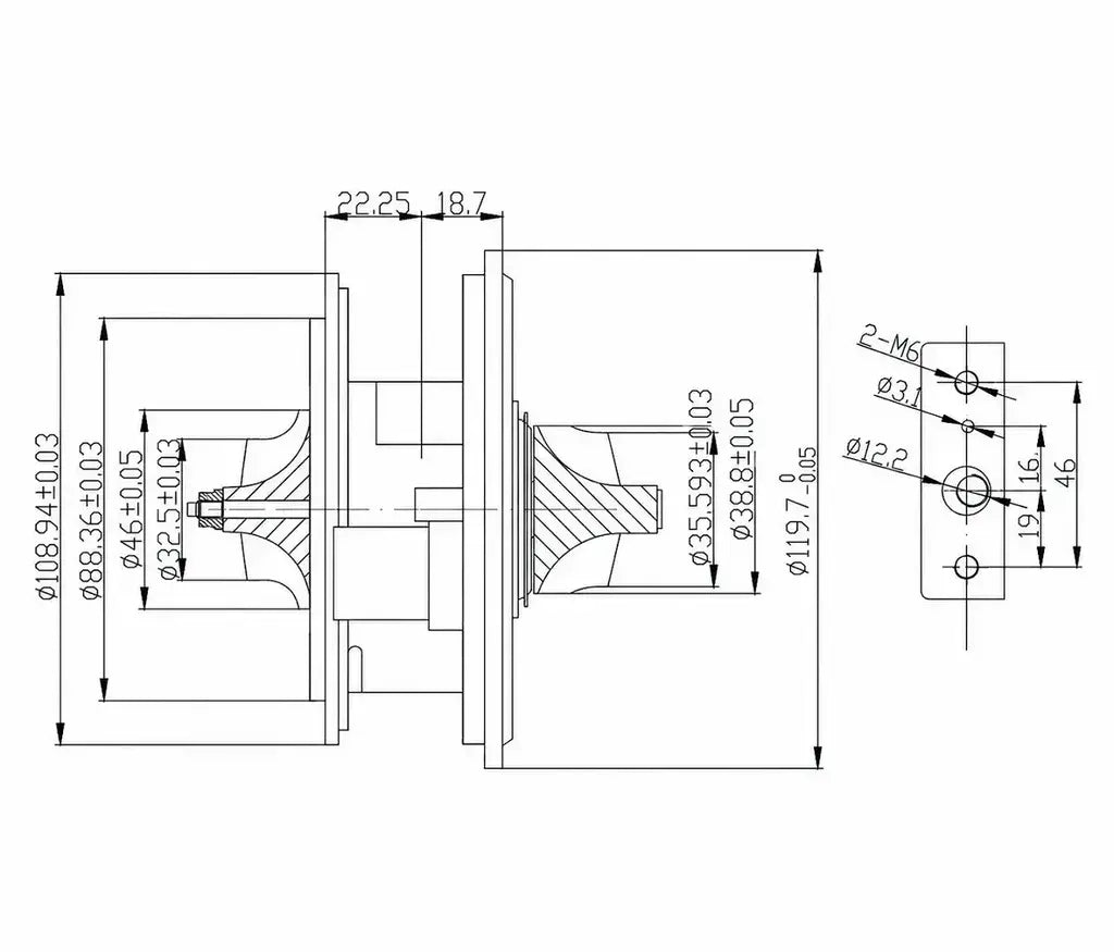 OEM 03L253016S CHRA Turbo Amarok S 2.0 TDI GTC1446VZ