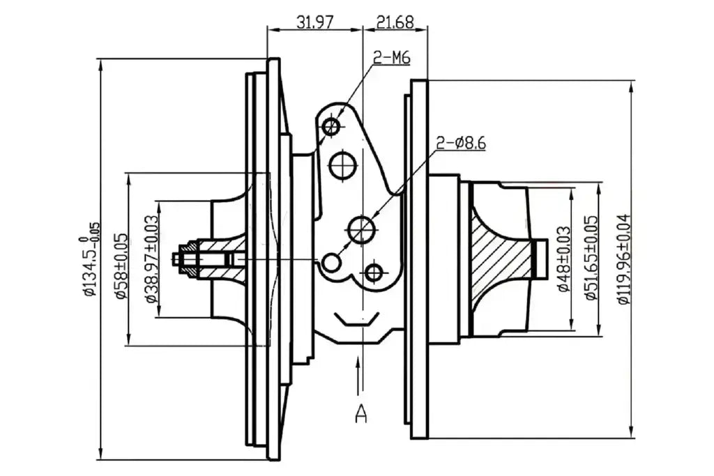OEM 17201-30100 CHRA Turbo SW4 3.0 D-4D CT16V 171cv