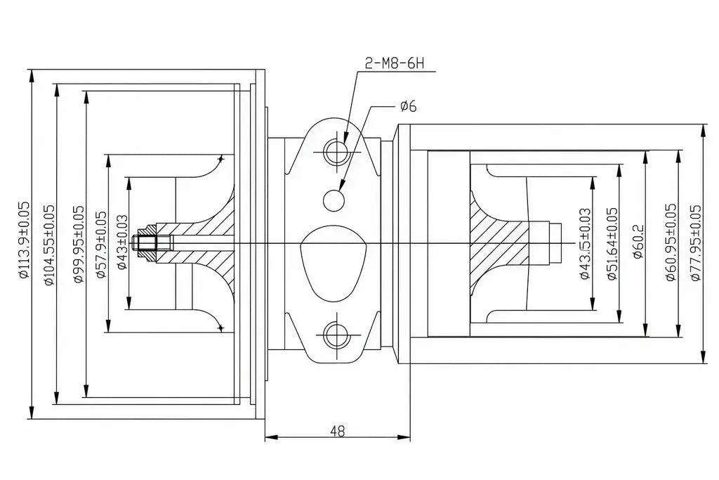 OEM 17201-67010 CHRA Turbo Land Cruiser Prado 3.0 1KZ-TE